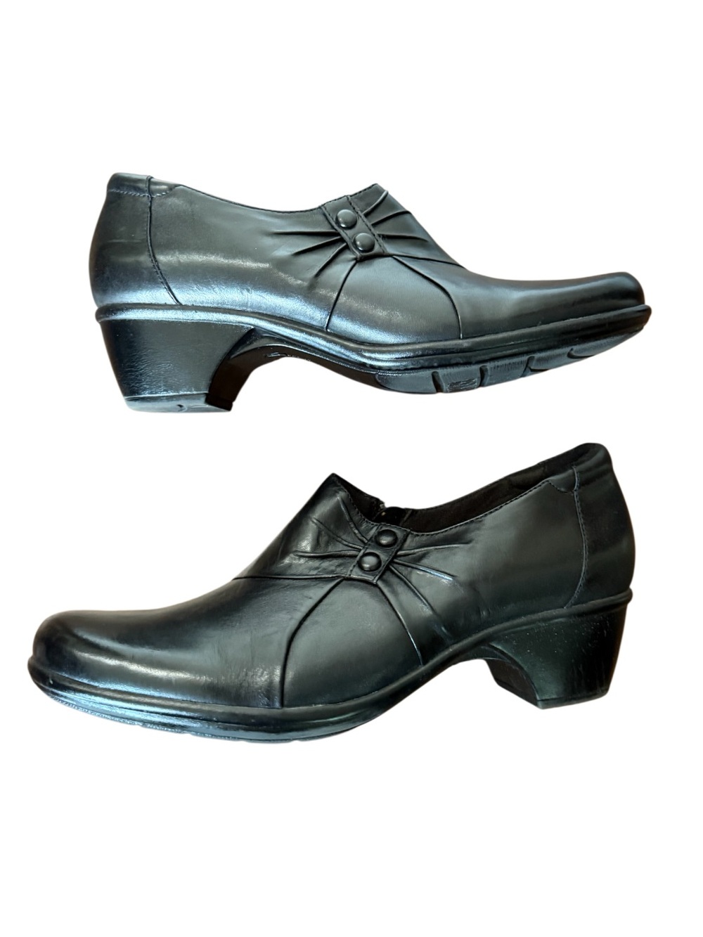 Clark’s Emslie Warren Leather Slip-On Dress Shoes/Booties-Size 11 - Picture 6 of 13